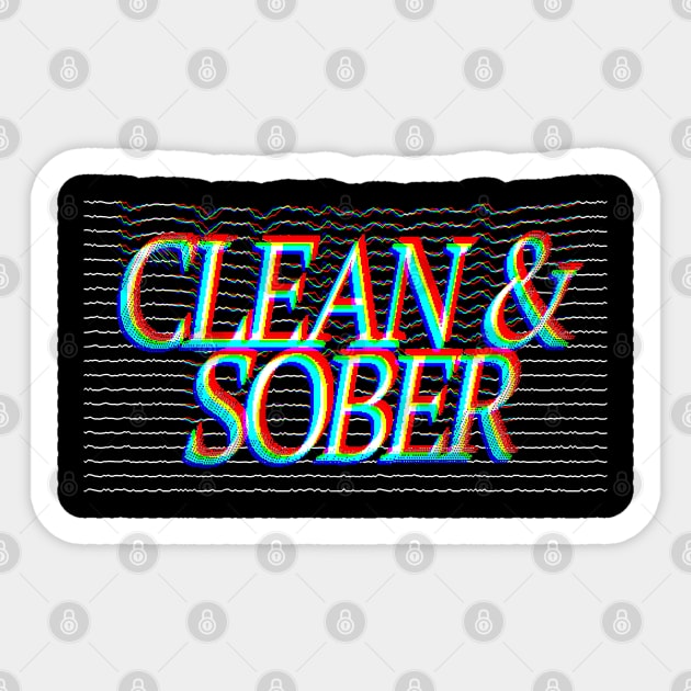 Clean & Sober - Sobriety Logo Design 2 Sticker by DankFutura